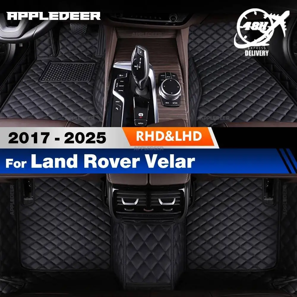 

For Land Rover Velar 2017-2025 2024 2023 2022 2022 Car Floor Mats Custom Foot Pads Automobile Carpet Cover Interior Accessories