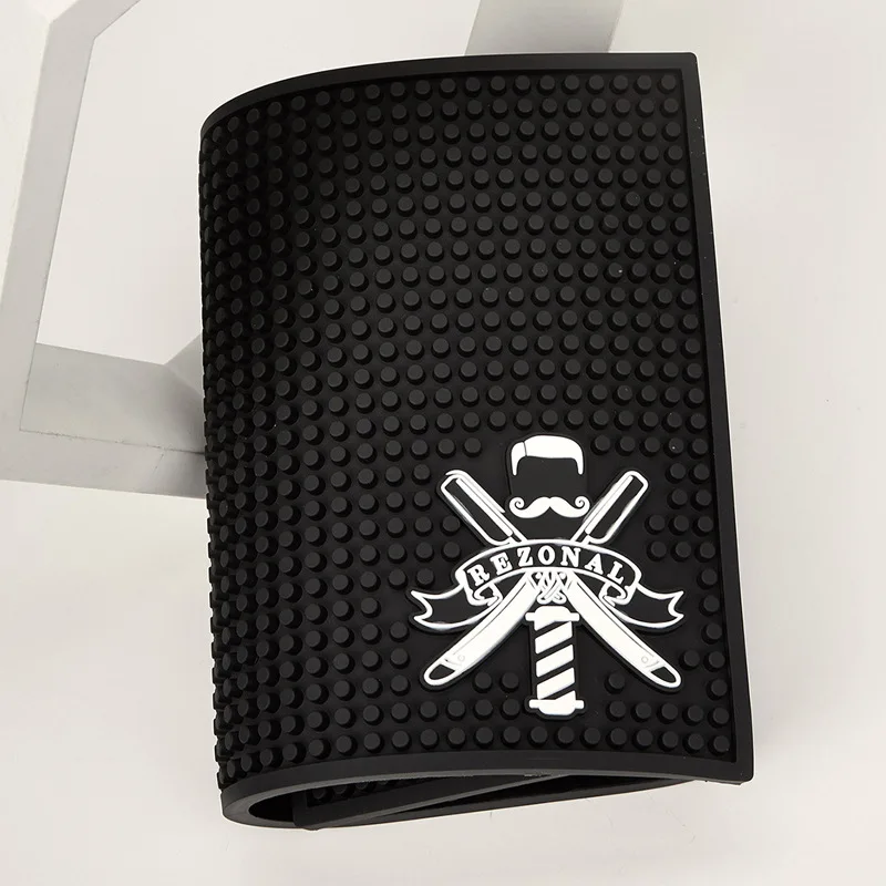 

Black Anti Slip Barber Station Pad Scissores combs Tools Rubber Storage Mat Hairdressers Barbershop Professional Tools Supplies