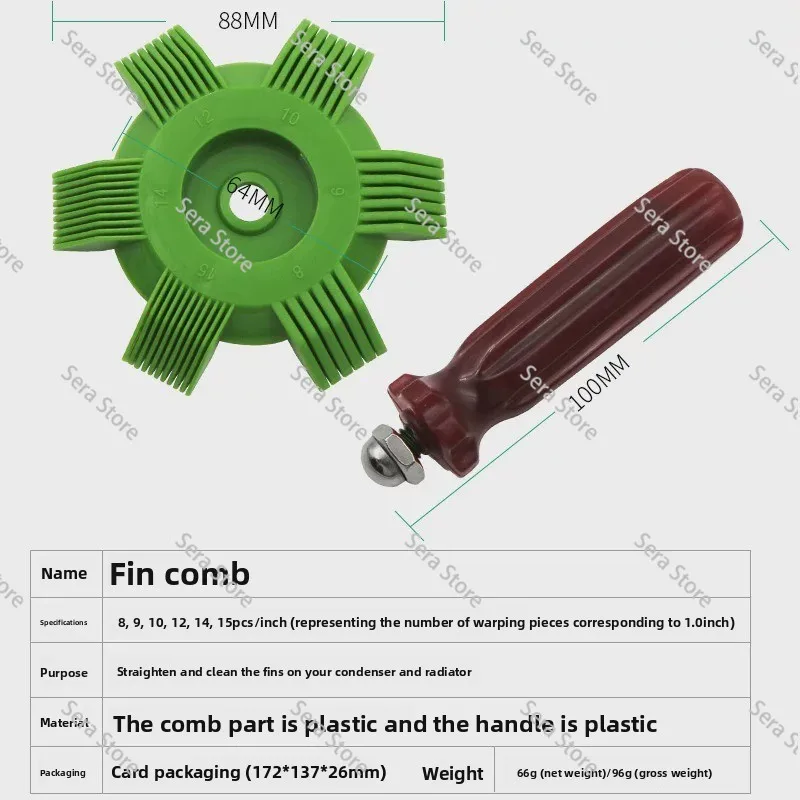 Universal Car Radiator Condenser Fin Comb Air Conditioner Coil Straightener Hand Cleaning Tool Auto Cooling System Repair