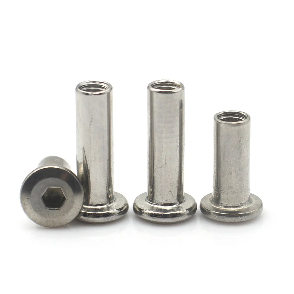 2-20pcs M2 M3 M4 M5 M6 M8 M10 304 Stainless Steel Connector Screws Hex Socket Cap Nut Furniture Bolt Joint Fastener 4-100mm