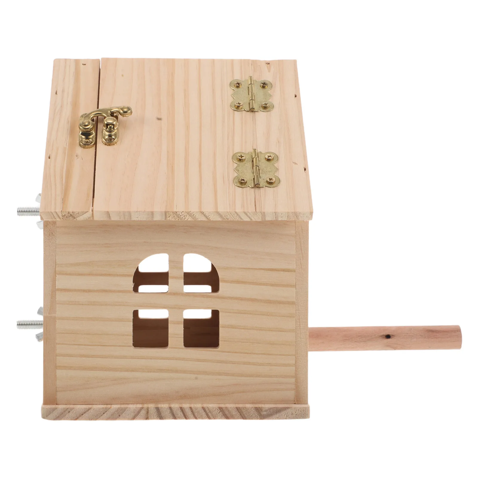 

Parrot Breeding Box Budgie Nest Hatch House Bird Cage for Lovebirds Wood Metal Bed Hut