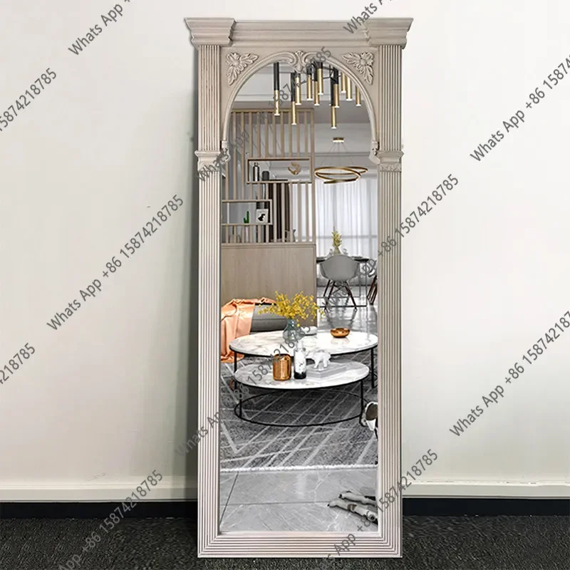 40X European Carved Full-length Mirror American Cloakroom Full-body Mirror Creative Wall-mounted Decorative Mirror Customization