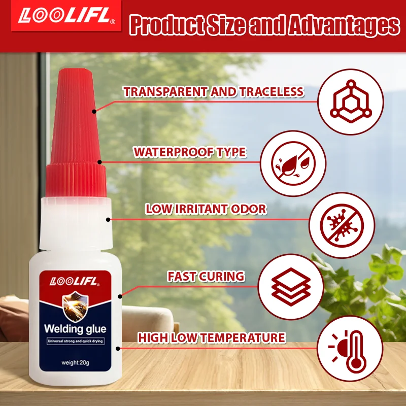 سوبر لاصق شفاف، 1-5 لاصقة قوية، سريعة تجفيف هيدروكريلات لاصق، مناسبة للخشب والمطاط والجلود والبلاستيك والمعادن والمجوهرات المائية، DIY الحرفية، الخ #2