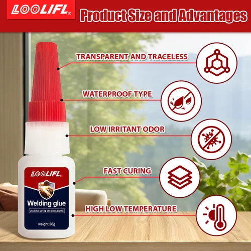 Imagen 2 del producto Super pegamento transparente, aglutinante de 1-5 fuerza, pegamento de hidroacrilato de secado rápido, adecuado para madera, caucho, cuero, plástico, metal, joyas de perforación de agua, artesanía DIY, etc.