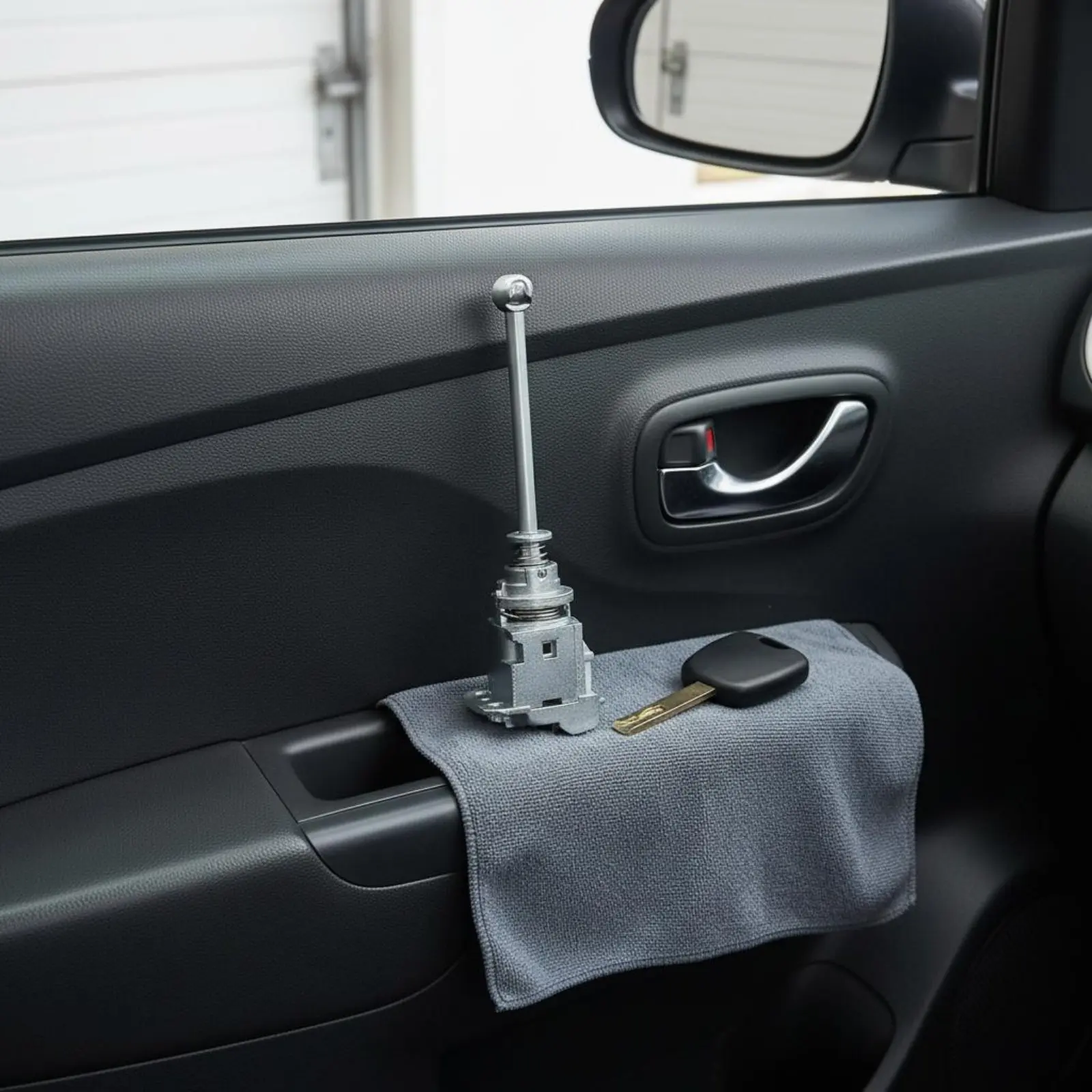 Car Door Lock Cylinder Key Assembly Direct Replacement Left Door Lock Cylinder Auto Part Long-Lasting Metal Aftermarket