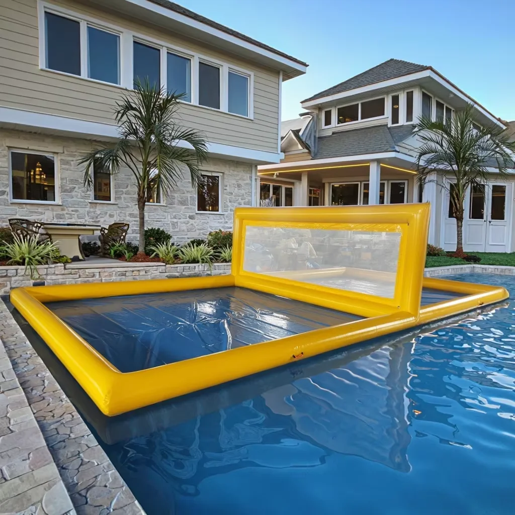 Большой плавающий надувной волейбольный мяч и теннисный корт по индивидуальному заказу, аренда плавающего спортивного поля для спортивных игр