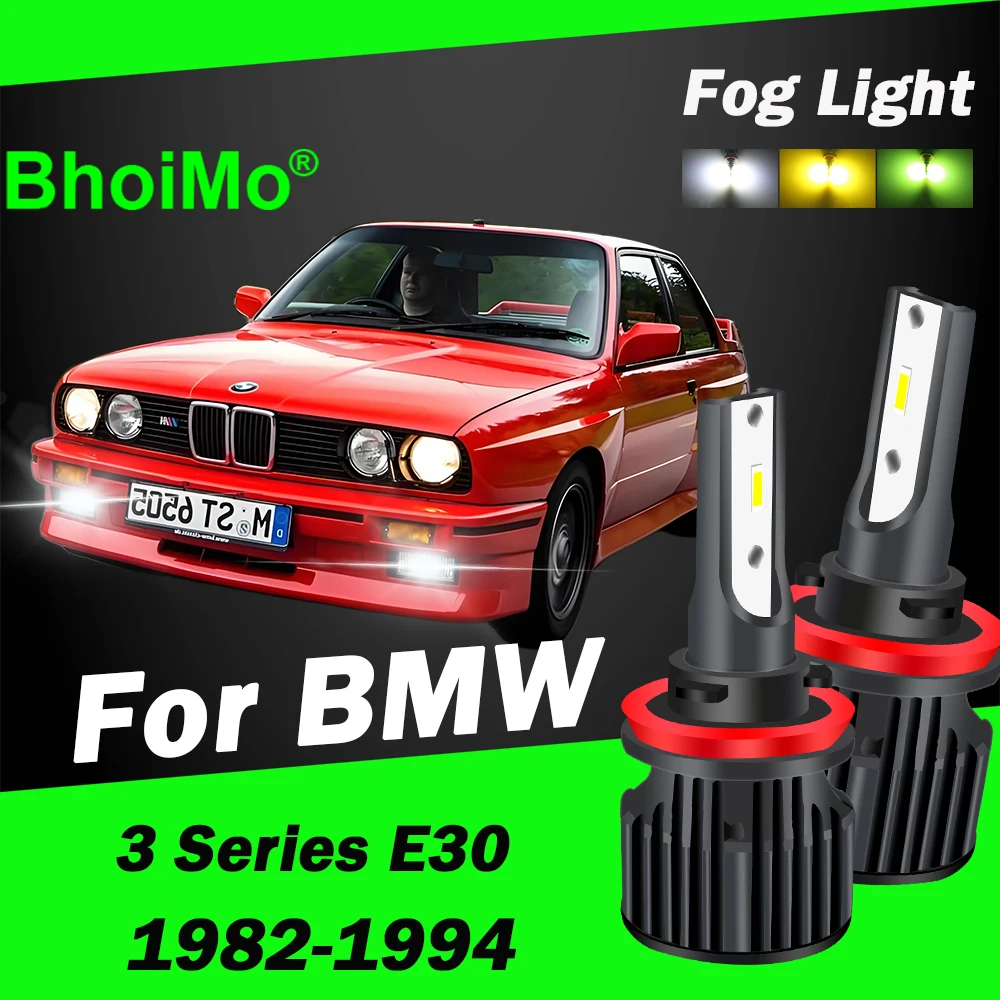 

BhoiMo For BMW 3 Series E30 Led Lamp Front Fog Light Bulb 1983 1984 1985 1986 1987 1988 1989 1990 1991 1992 1993 1994 Car Auto