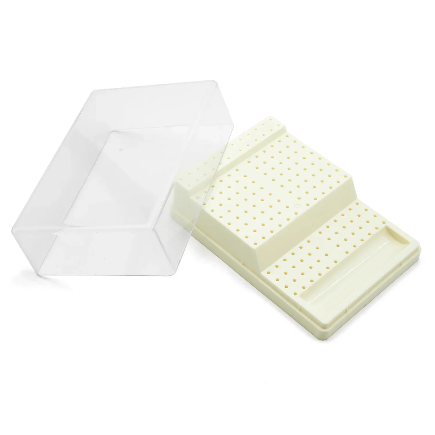 168 Holes Dental Bur Holder Autoclave Sterilizer Case Disinfection Box Plastic Dental Burs Box Block Holder Dentistry Supplies