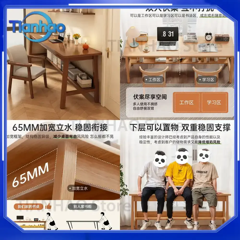 Narrow Wall-Mounted Desk for Home Office Study Writing Computer Table Storage Desk for Students Bedroom Use
