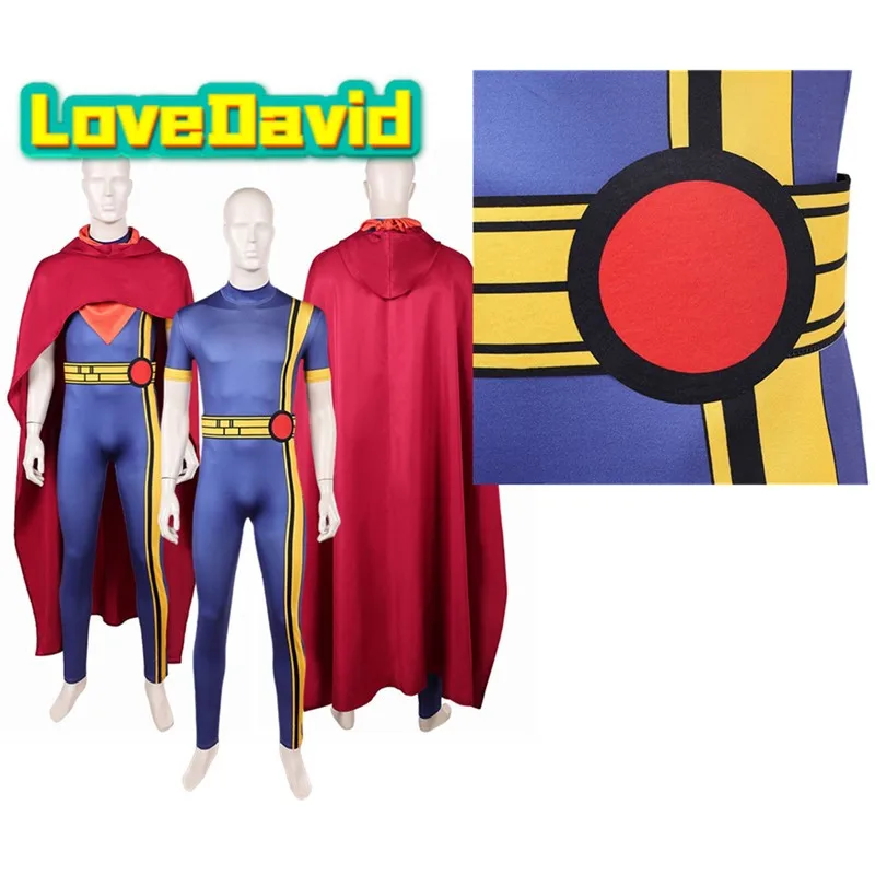 Disfraz de Obispo Lucas para Cosplay, Disfraz de Dibujos Animados de TV, Disfraz de Fantasía para Hombre Adulto, Mono con Capa y Cinturón, Traje para Halloween, Carnaval y Fiestas