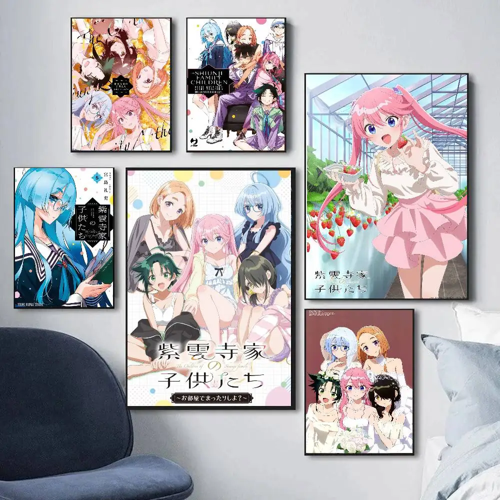 The Shiunji F-Family Children Anime Art Sticky Wall Waterproof Home Living Room Bedroom Bar Aesthetic Decoration
