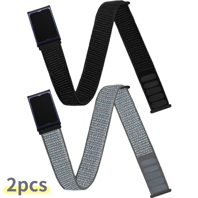 2Pcs Elastic Braided Nylon Ankle StrapFor Amazfit Helio/Garmin Venu 3/2/Vivoactive 4/Forerunner 265/255 22mm Sports Bicep Band