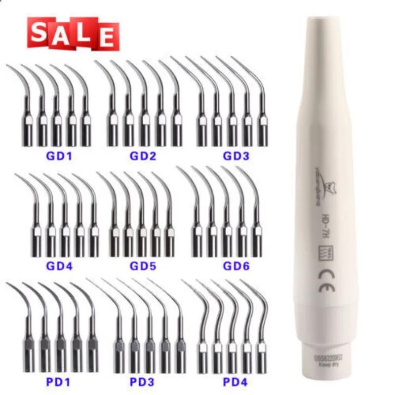 

5PCS Dental Ultrasonic Scaler Tip Scaling Periodontics Fit SATELEC DTE/Ultrasonic Piezo Scaler Handpiece HD-7H