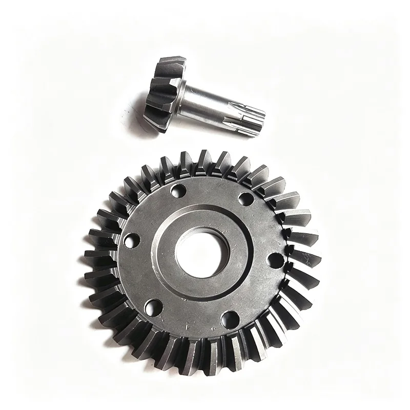 Ring & Pinion Gear Set for Motor Tricycle Rear Axle Auxiliary Reducer, Gear Ratios: 9:31, 10:31, 12:34, 12:38