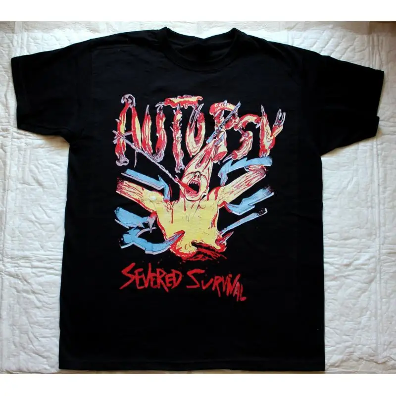 

Черная мужская футболка Autopsy Severed Survival Death Hng75