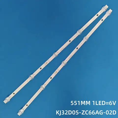 AWOX U3200STR KJ32D05-ZC66AG-02D 303KJ용 6V 551MM 5LED LED 백라이트 스트립 320055 D