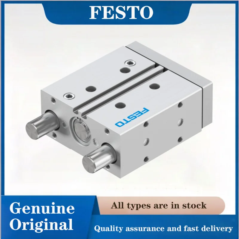 Пневматический направляющий цилиндр FESTO 170851 DFM-25-50-P-A-GF, диаметр 25 мм, ход 50 мм, двойного действия, с подшипником скольжения, линейный пневматический привод