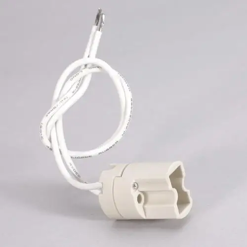 G8.5 Type Ceramic Socket Light Lamp Holder with Cable 110-750V New