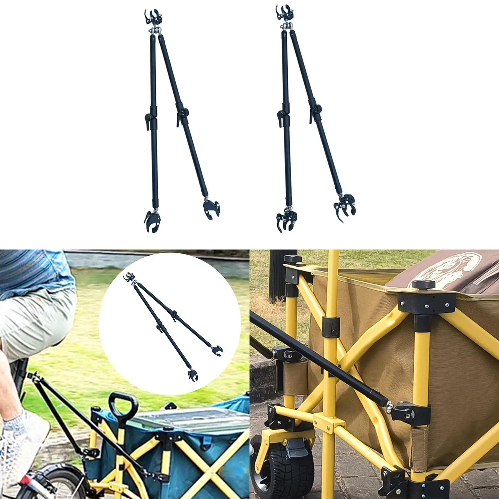 

Bike Trailer Folding Tow Hitch Connection Bicycle Trailer Connector Portable Accessories Aluminum Camping Cart Connecting Rod