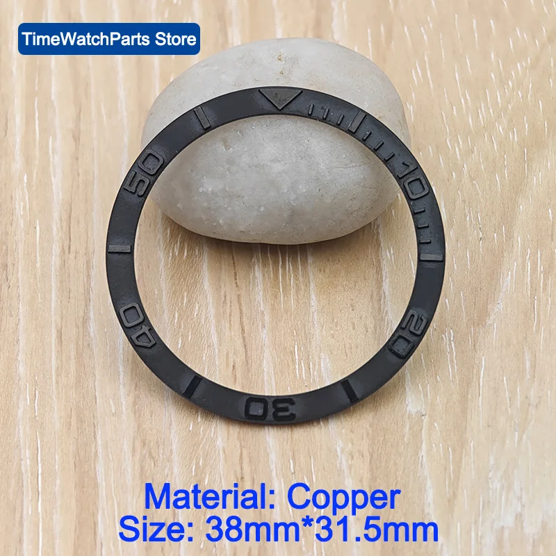 Inserto de bisel de reloj, inserto de bisel de cobre GMT 38mm * 31,5mm, inserto para cajas de reloj SKX007 SKX009 SRPD, piezas de repuesto Mod