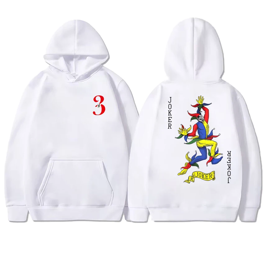 Harajuku dos desenhos animados alice em fronteira coringa dupla face impressão hoodie outono inverno das mulheres dos homens moletom de lã unisex pulôver