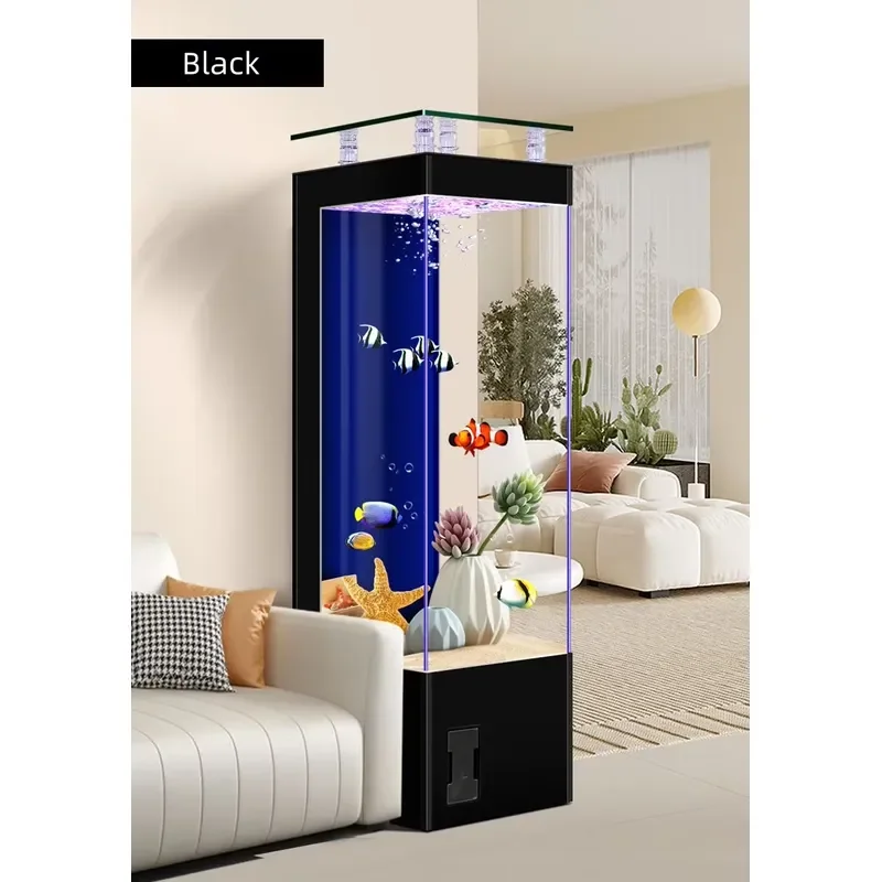 Float Glass Circulating Back Filtration Luxury Eco-Friendly Ultra Quiet Energy Saving Durable Rectangle Aquarium for Living