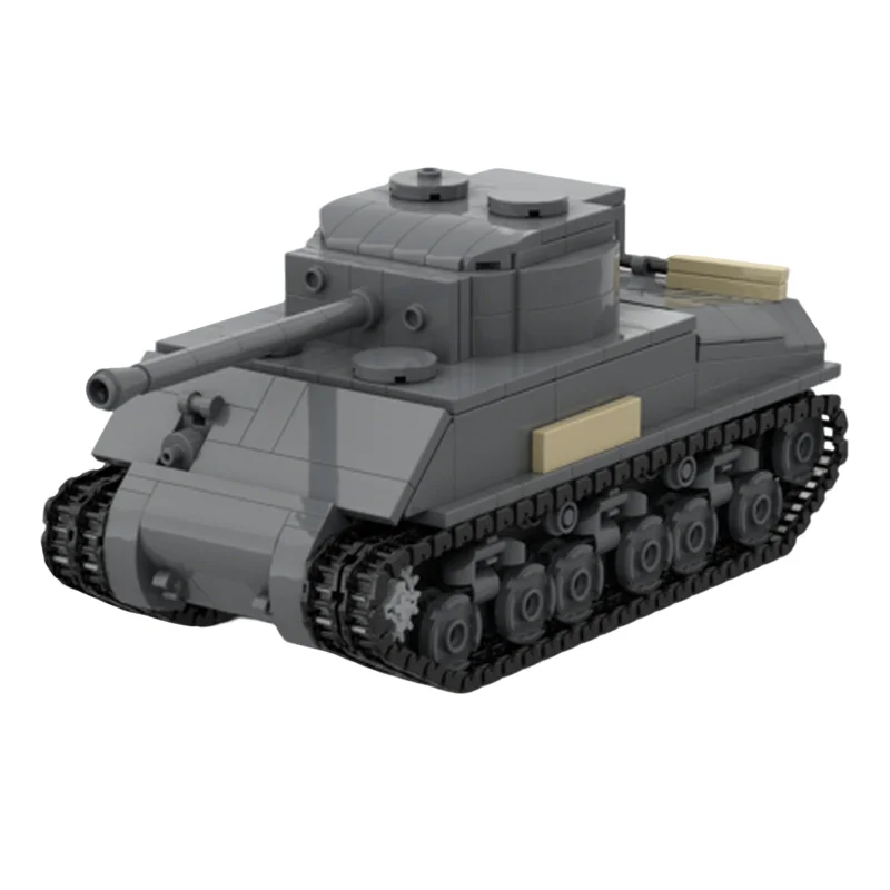 659-teiliger MOC M4A3E8 Sherman Panzer Modellbausatz Konstruktionsspielzeug Weihnachtsgeschenke DIY Kreative Idee Bildungs-Bausteine