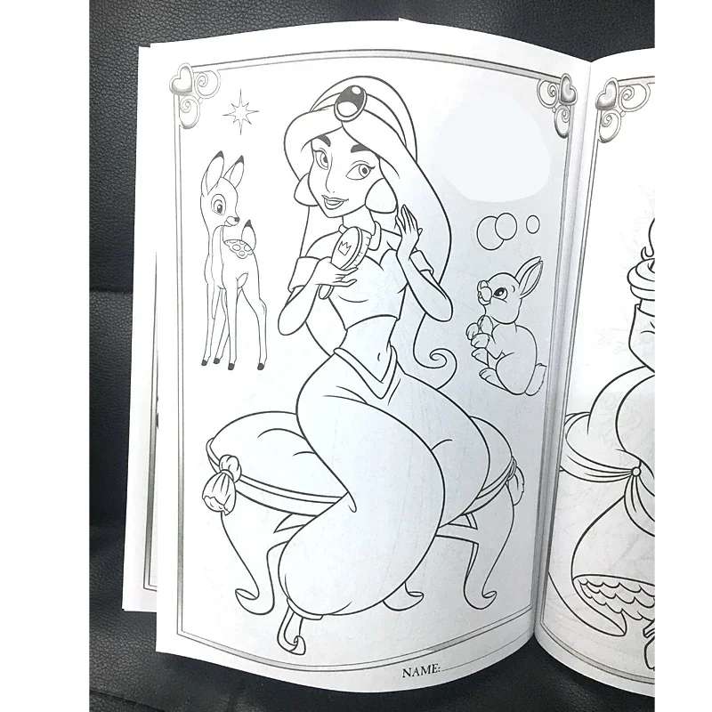 16 Pagina 'S Prinses Meisjes Kleuren Sticker Boek Voor Kinderen Kinderen Coloriage Giet Volwassen Kleuren Schilderen Tekening Verhaal Kleur Boek