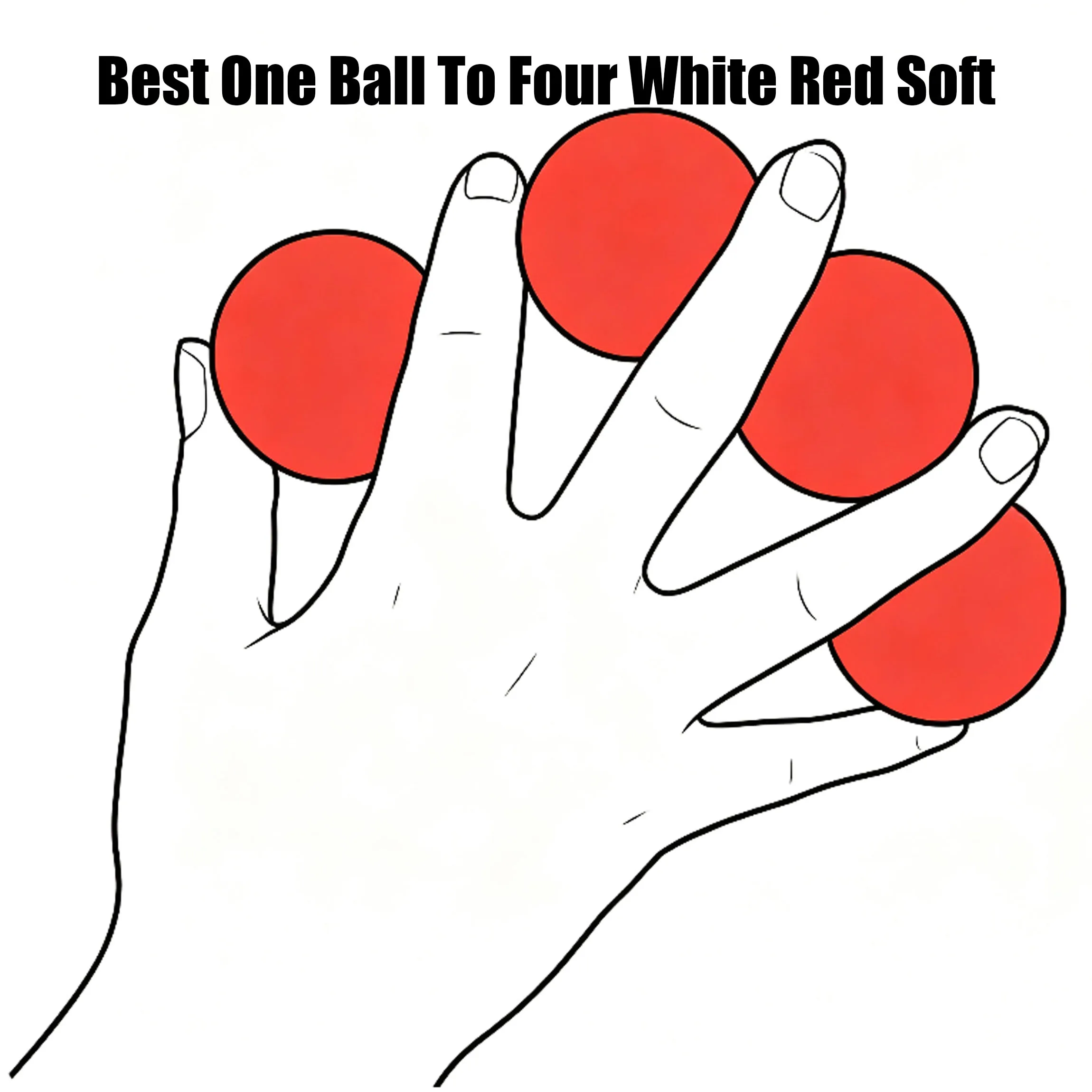 Best One Ball To Four White Red Soft Rubber Multiplying Ball Stage Magic Tricks Magician Props Magic Professional Magician