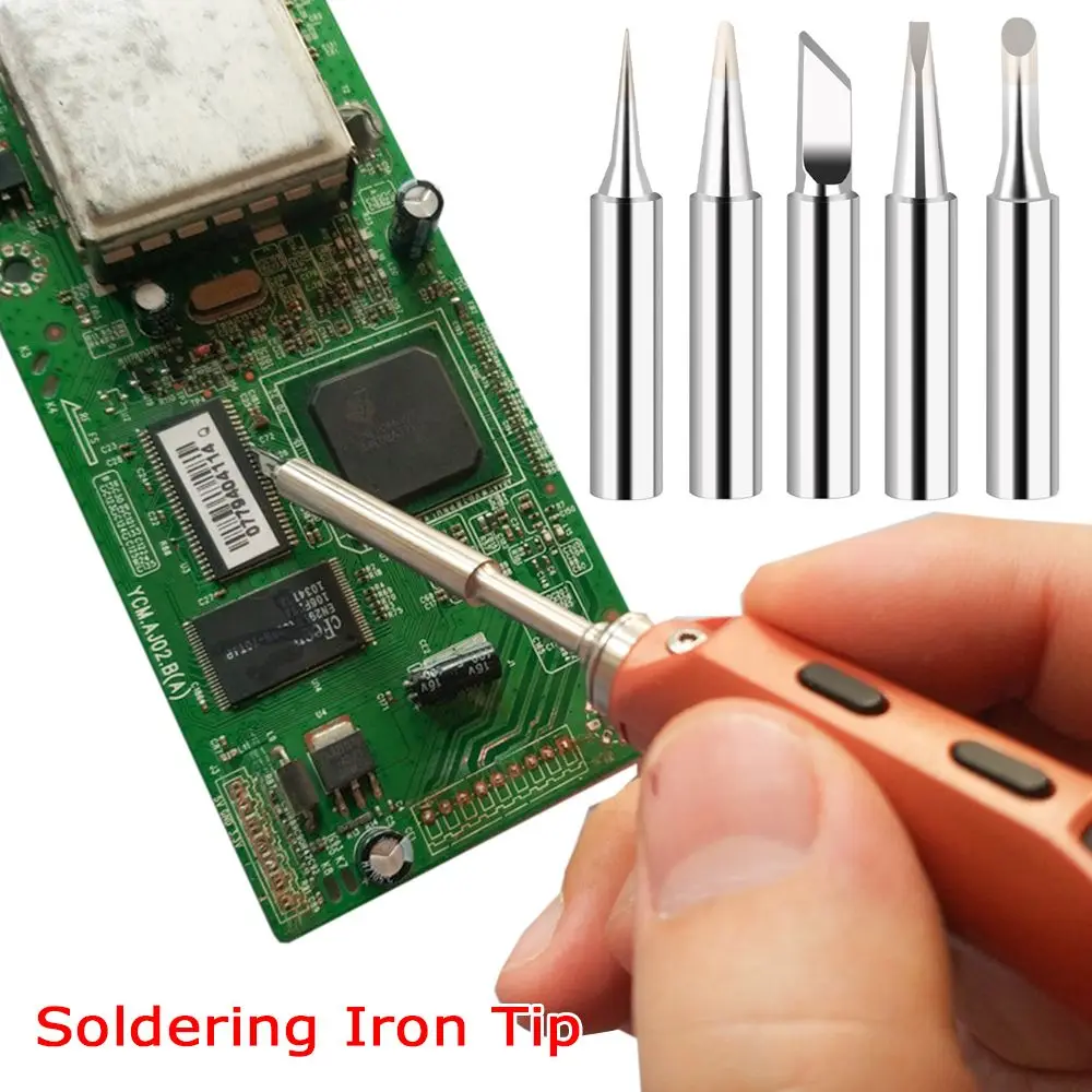 10pcs 900M Soldering Iron Tip For 936 853D 8786D Rework Station Welding Equipment 2.4D B I 3C K High Quality