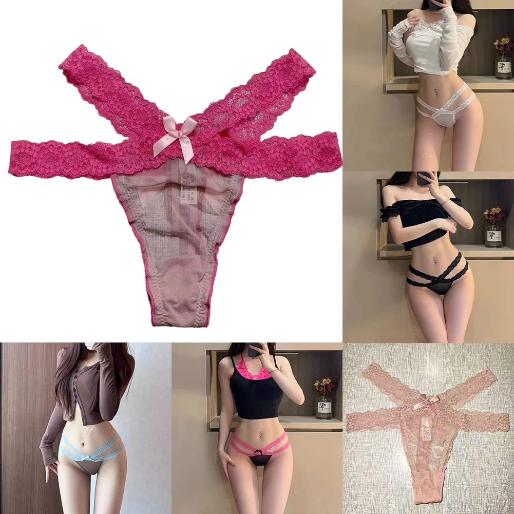 الإناث سراويل ثونغ عطلة المنزل اليومية عطلة بيكيني تنفس المثيرة ملخصات الدانتيل شبكة انظر من خلال سراويل #6