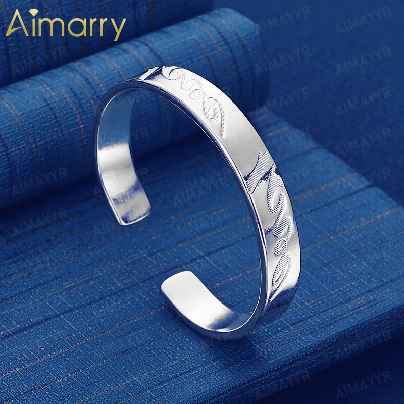 925 Sterling Silver Chinese Style Wide Version Auspicious Bracelet for Ladies' Banquets High-quality Fashion Gift Jewelry