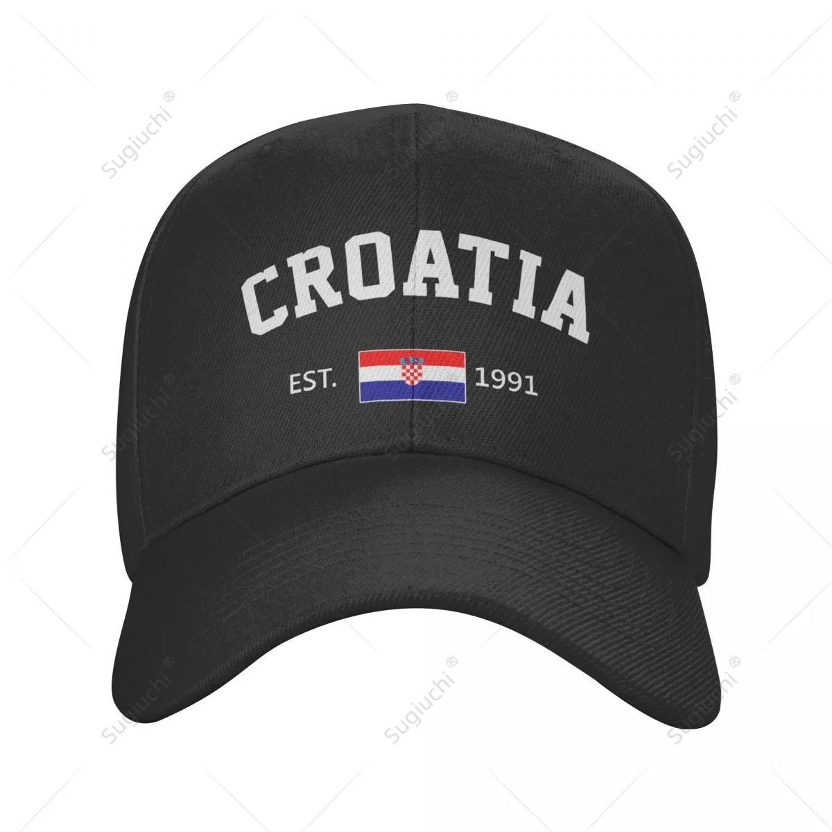 Unisex Baseball Cap Croatia EST.1991 Independence Day Wild Sun Shade Peaked Adjustable Outdoor Caps for Men Women