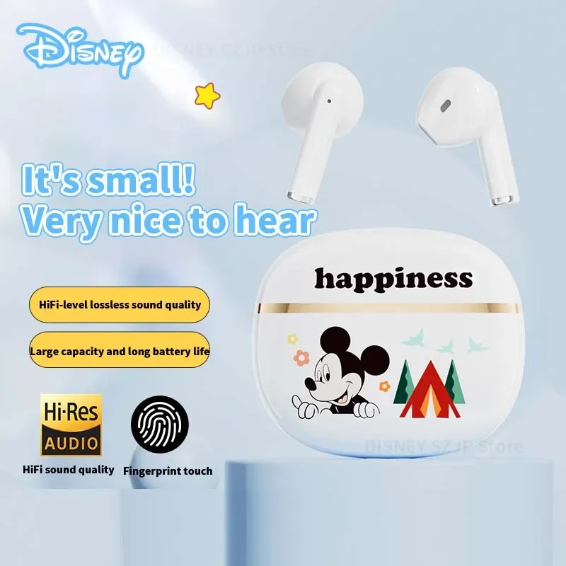 Disney J08B TWS auriculares Mickey dibujos animados auriculares inalámbricos Bluetooth 5,4 sonido HIFI reducción de ruido auriculares batería de larga duración