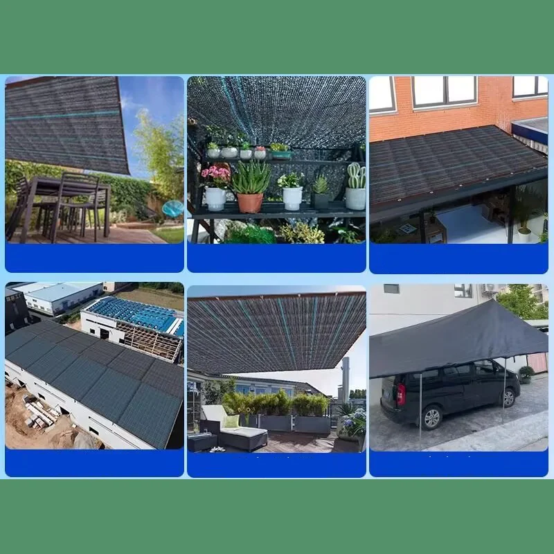 

3/4/6/12Pin Black Shade Cloth Sunblock Mesh Cover Taped Edge Grommets Sun Net Pergola Plants Greenhouse Gardens Patio Canopy