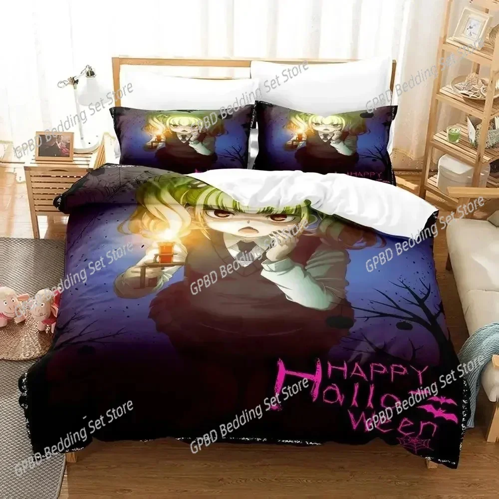 Anime Mieruko-chan Comfortable Duvet Quilt Cover Pillowcase Bedding Set Children Bedroom Decoration Home Textile