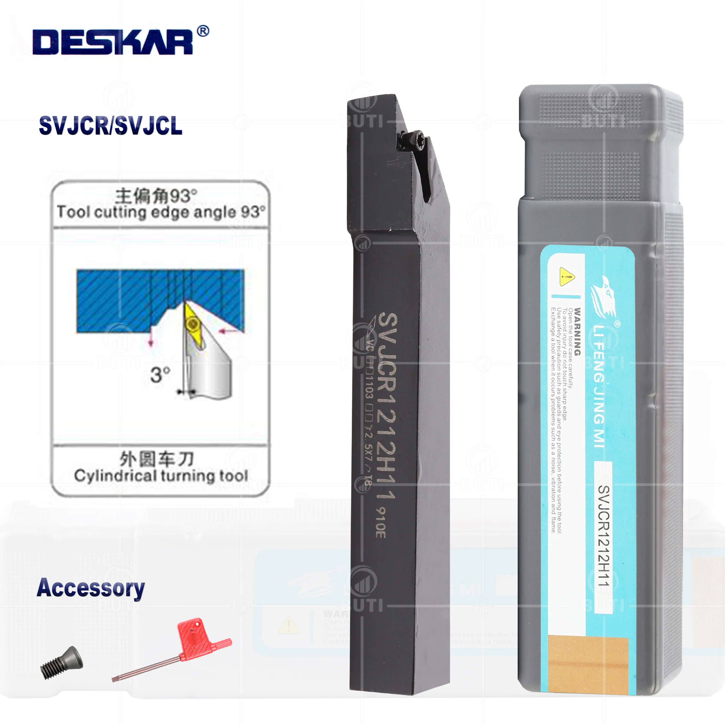 Deskar-externo Torneamento Ferramenta Suportes Torno Cnc Bar Svjcr1212h11 Svjcr1616h11 Svjcr2023k11 Svjcr2525m16 Svjcr Svjcl 100 Original