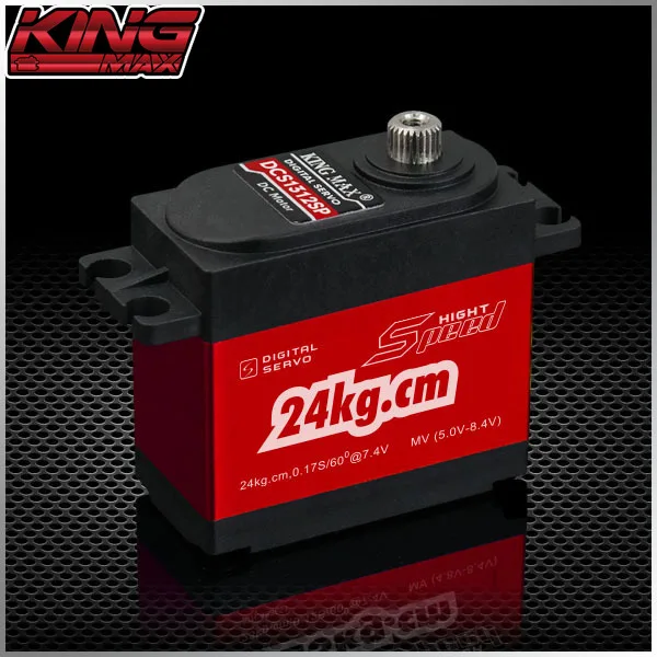 Kingmax DCS1312SP 60g 24kg.cm High Torque Waterproof Digital Servo for 1/10 1/8 RC Car Aluminum Gear Dual Ball Bearing