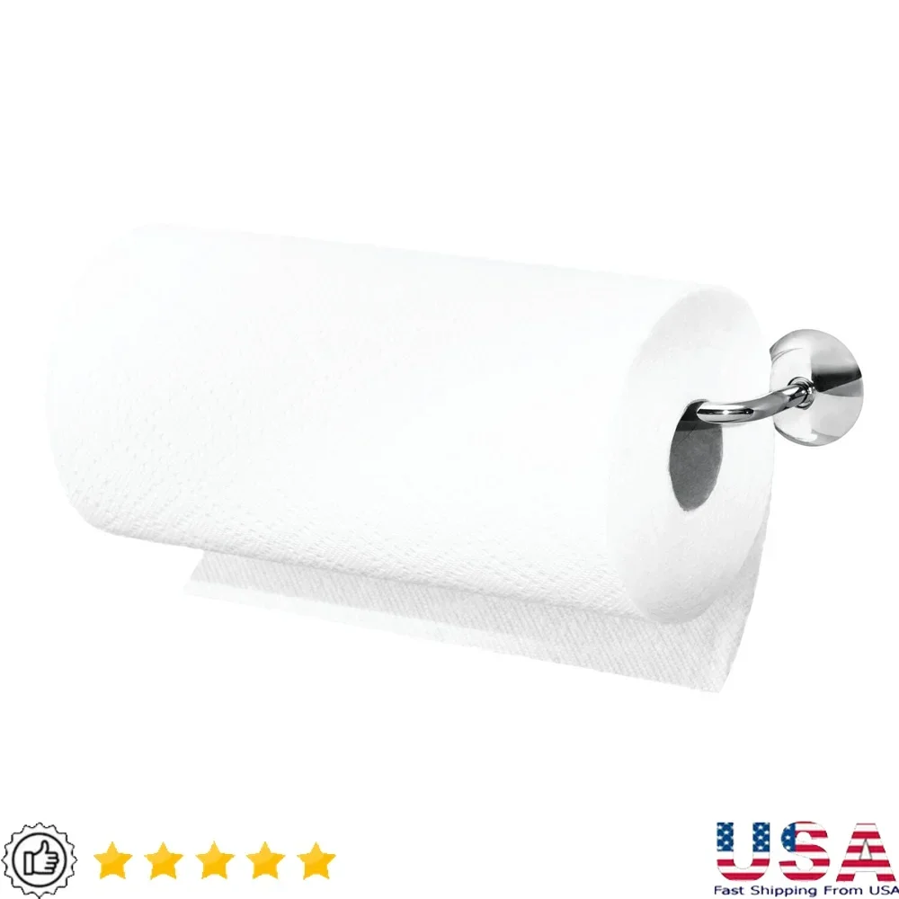 

Хромированный держатель для бумажных полотенец, настенное крепление для хранения на кухне, гладкий дизайн, прочный качественный диспенсер для бумажных полотенец, органайзер для домашнего использования 44702