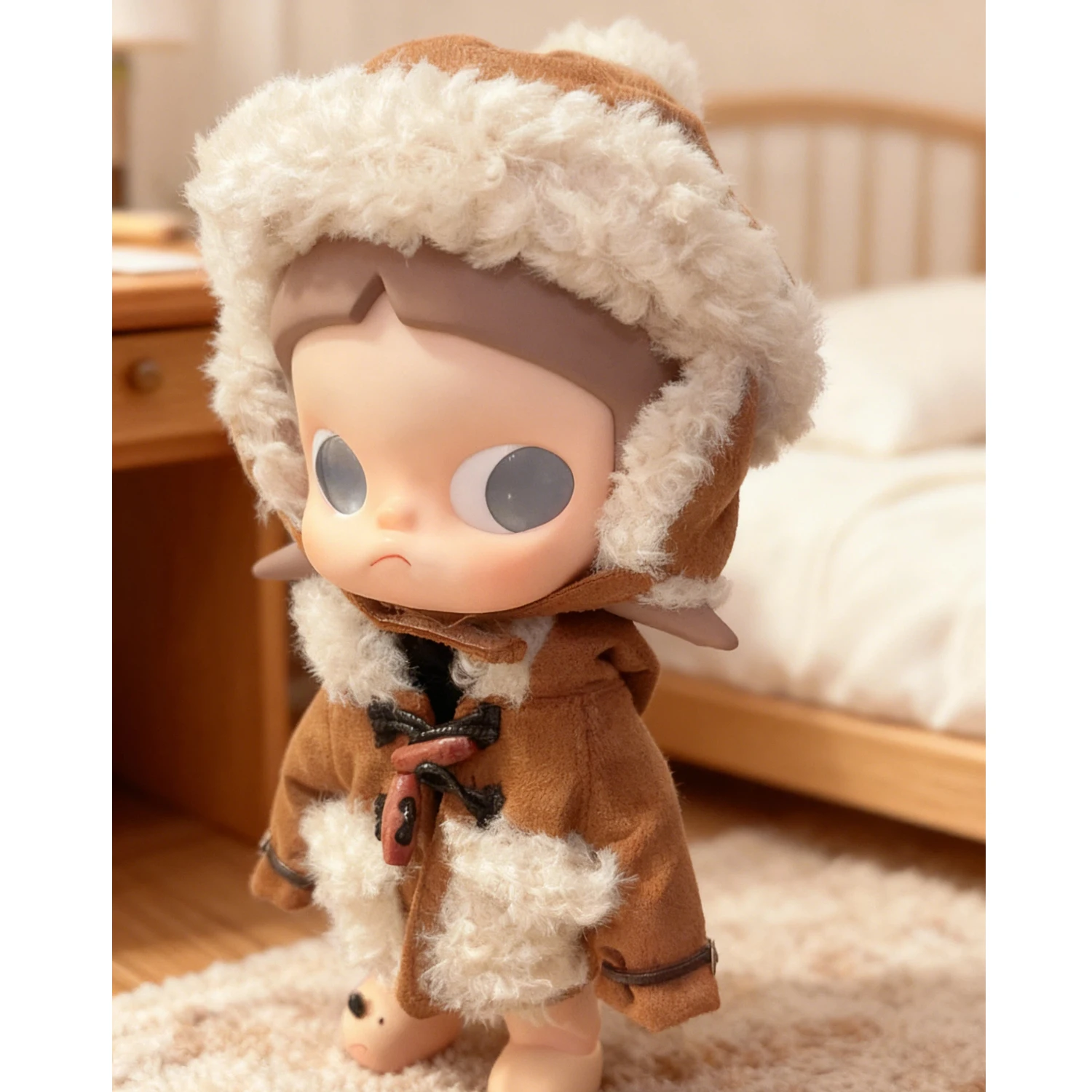 For Zsiga Mobile Doll Clothing Hat 1/8 Autumn Winter Set Trendy  White Orange Doll Accessories Gift Soft New Cute Clothes view 4