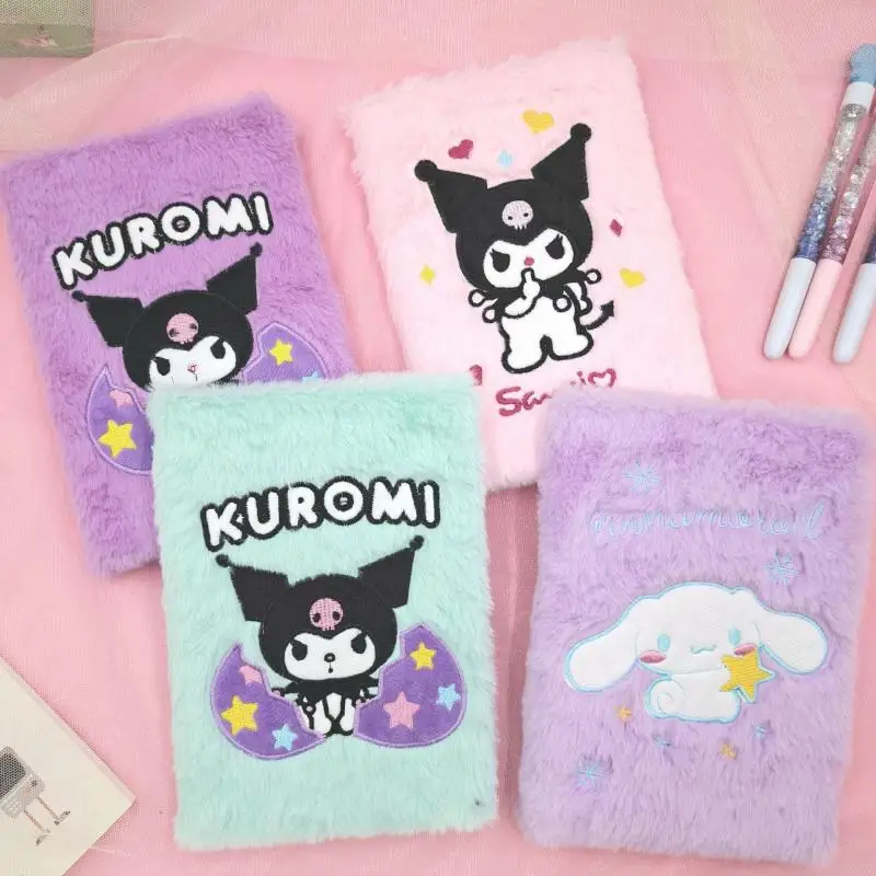 

Kuromi Cinnamorol Character Plush Notebook Student Handmade Plush Notebook Girl Handmade Diy Handmade Ledger Women Accessories