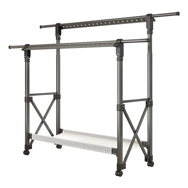 floor-to-ceiling folding, indoor household, balcony outdoor, bedroom quilt drying artifact, lifting clothes pole