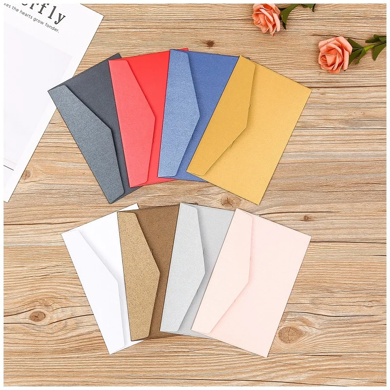 50pcs/lot 22x11cm Envelope High-grade 250g Pearlescent Paper Envelopes for Wedding Invitation Business Supplies Stationery