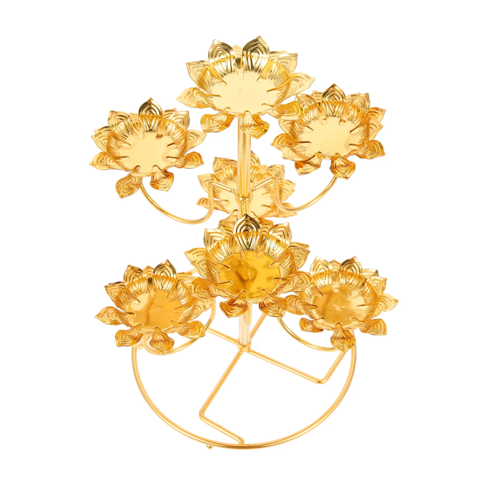 

Exquisite Butter Lamp Candleholder Compact Delicate Stand Romantic Home Decor Festival Party Decorative Accessory