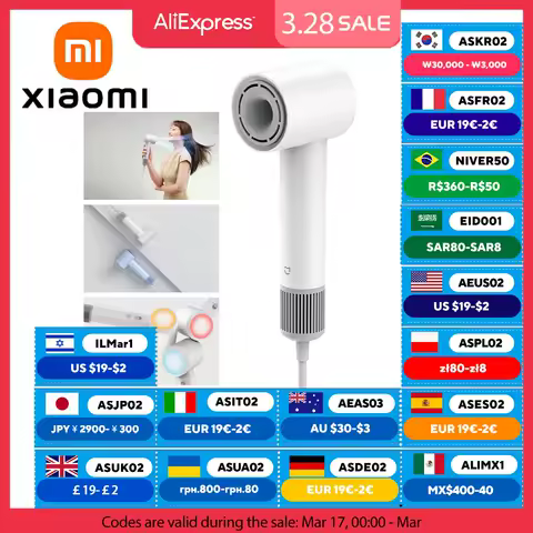 XIAOMI MIJIA H501 SE 헤어 드라이어 고속 62 메터/초 풍속 음이온 헤어 케어 110,000 Rpm 전문 건조 220V CN 버전