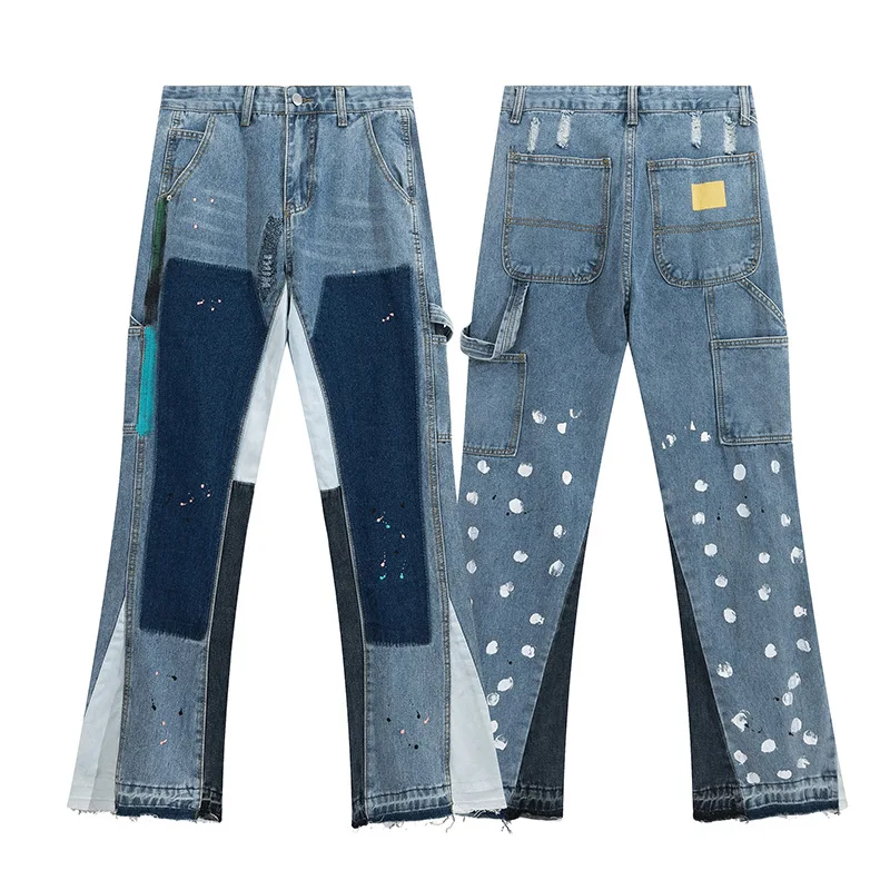 

Dept Letter Fashion Brand Jeans Gallery Print Summer Loose Casual Sports Pants for Men and Women