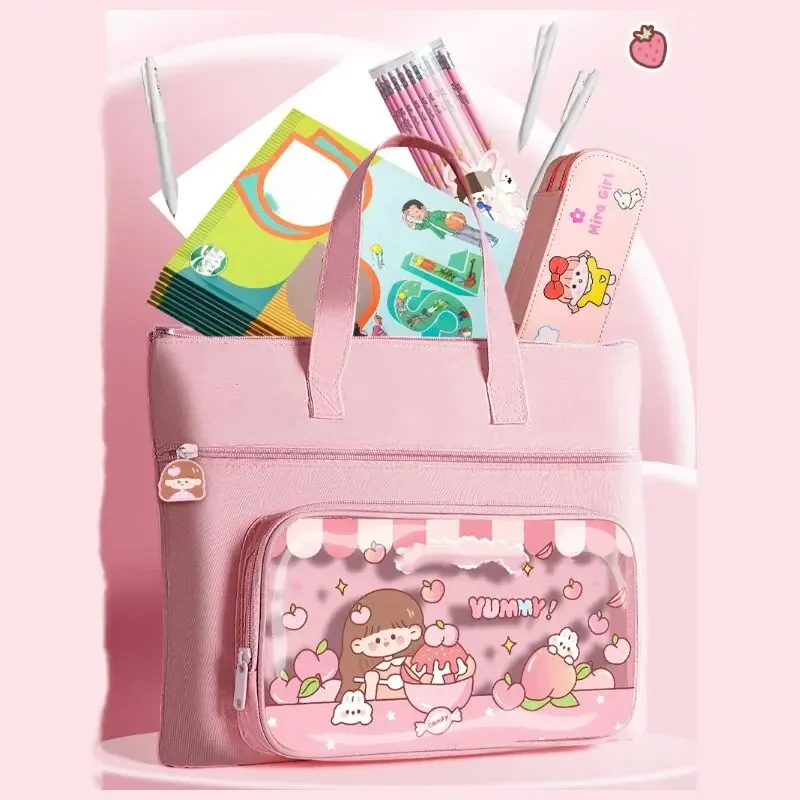 1pcs Large Capacity Tote Bags for Work Commuting Carrying Bag College Style Student Outfit Book Tote