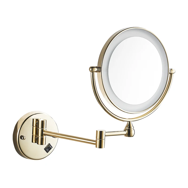 Fapully high quality wall mounted vanity cosmetic 3x magnifying mirror with light