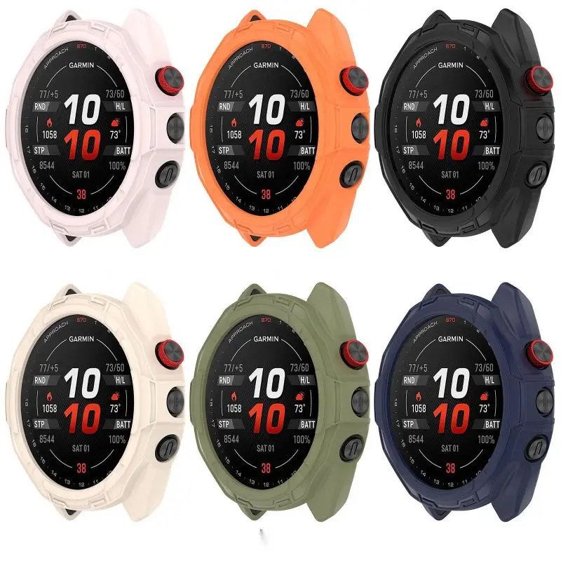 Funda protectora de TPU para Garmin Approach S70 42MM 47MM correa de reloj inteligente correa de silicona suave carcasa protectora de parachoques