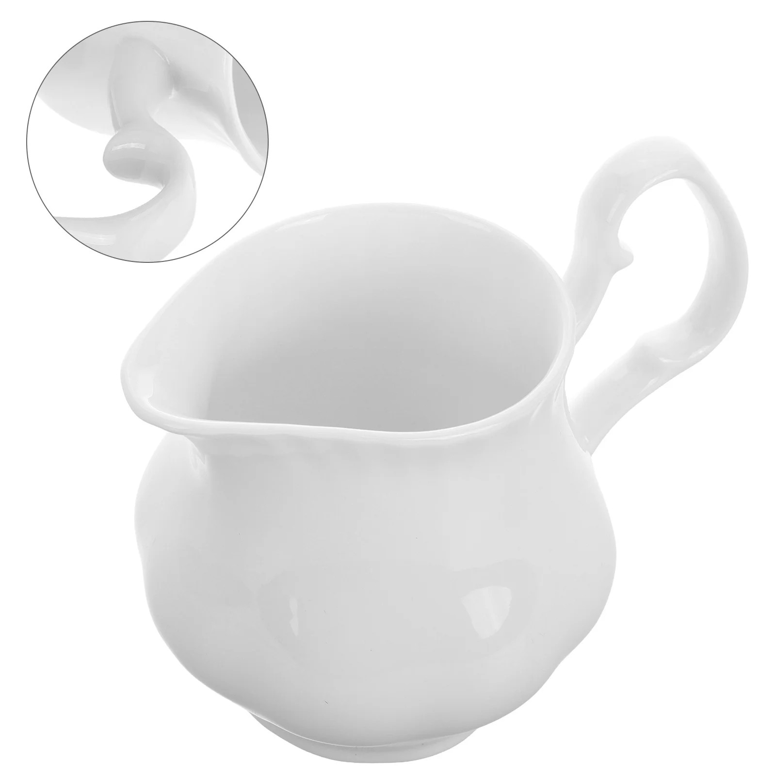 

Small Ceramic Milk Jug 200Ml Bone China Porcelain Coffee Creamer Pitcher Milk Frothing Cup Sauce Serving Boat Frothing Cup